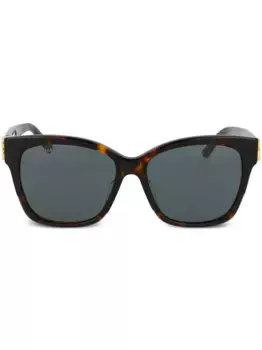 Солнцезащитные очки Dynasty в квадратной оправе Balenciaga Eyewear, коричневый