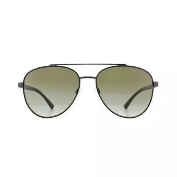 Солнцезащитные очки ea2079 30018e матово-зеленые с градиентом Emporio Armani, черный