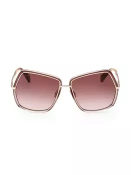 Солнцезащитные очки Elsa 61MM с геометрическим рисунком Max Mara, золотой