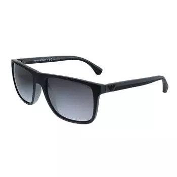 Солнцезащитные очки Emporio Armani EA 4033 5229T3 унисекс квадратной формы, цвет rubber black & grey
