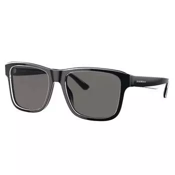 Солнцезащитные очки Emporio Armani EA 4208 605187 56 мм, квадратные, унисекс, цвет shiny black/crystal