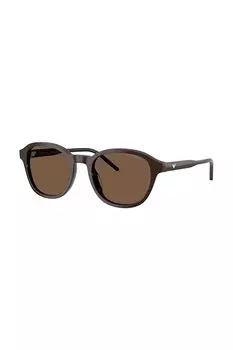 Солнцезащитные очки Emporio Armani, коричневый