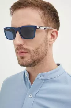 Солнцезащитные очки Emporio Armani, темно-синий