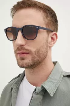 Солнцезащитные очки Emporio Armani, темно-синий