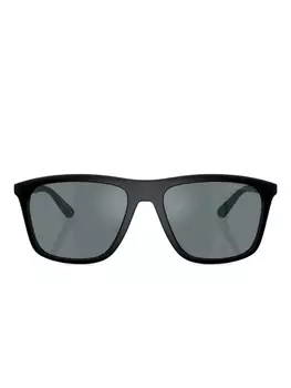 Солнцезащитные очки Emporio Armani в квадратной оправе, черный