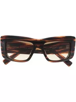 Солнцезащитные очки Envie в квадратной оправе Balmain Eyewear, коричневый