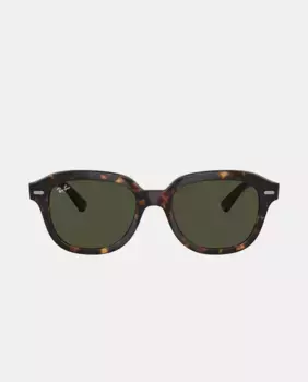 Солнцезащитные очки Erik унисекс квадратной формы в зеленом цвете Ray-Ban, коричневый