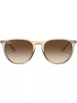 Солнцезащитные очки Erika в круглой оправе Ray-Ban, коричневый