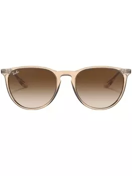 Солнцезащитные очки Erika в круглой оправе Ray-Ban, коричневый