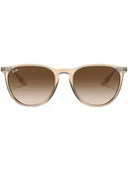 Солнцезащитные очки Erika в круглой оправе Ray-Ban, коричневый