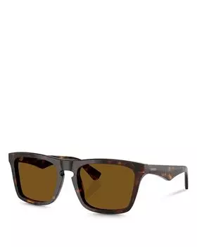 Солнцезащитные очки Essentials Square, 57 мм Burberry, коричневый