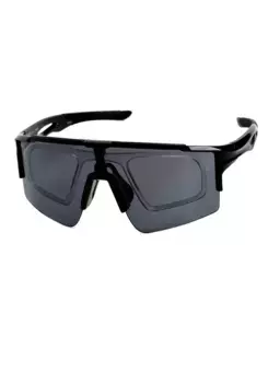 Солнцезащитные очки F2, модные спортивные очки с зажимом для остекления и полуоправой, черный