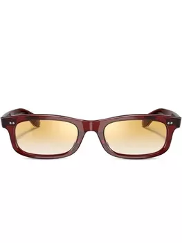 Солнцезащитные очки Fai в прямоугольной оправе Oliver Peoples, фиолетовый