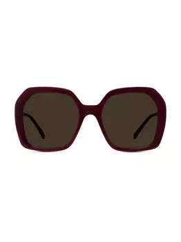 Солнцезащитные очки Falabella 54MM с геометрическим рисунком Stella McCartney, коричневый