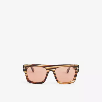 Солнцезащитные очки Fausto Pilot в оправе из ацетата Ft0711 Tom Ford, коричневый
