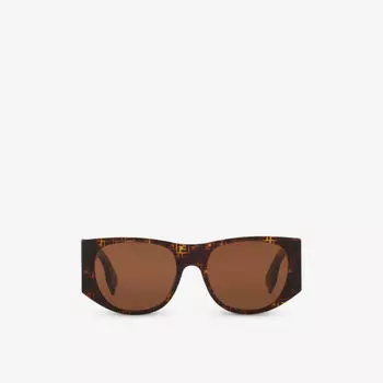 Солнцезащитные очки Fe40109I в квадратной оправе из ацетата Fendi, коричневый