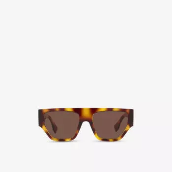 Солнцезащитные очки Fendi O'Lock квадратной формы из ацетата, коричневый
