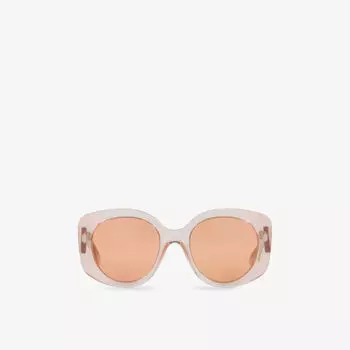 Солнцезащитные очки Fendi Roma круглые из ацетата, розовый