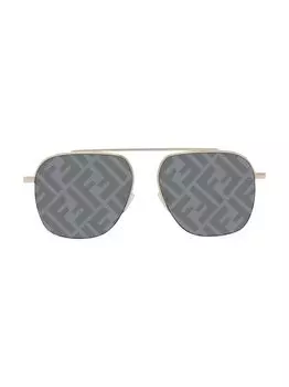 Солнцезащитные очки Fendi Travel 57 мм с геометрическим рисунком Fendi, золотой