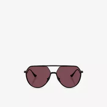 Солнцезащитные очки Ferrari металлические "авиаторы", черный