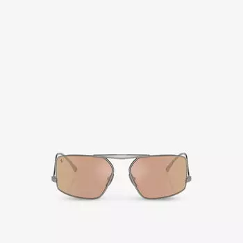 Солнцезащитные очки fh1008 в металлической оправе неправильной формы Ferrari, серый