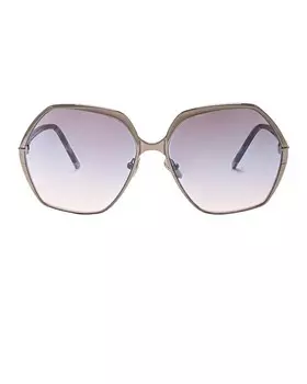 Солнцезащитные очки Фонда Tom Ford, цвет Light Ruthenium & Gradient Blue