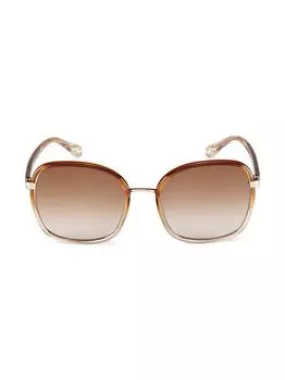 Солнцезащитные очки Franky 56MM Square Bio Injection Chlo, коричневый