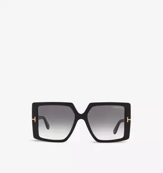 Солнцезащитные очки FT0790 Quinn в квадратной оправе из ацетата Tom Ford, черный