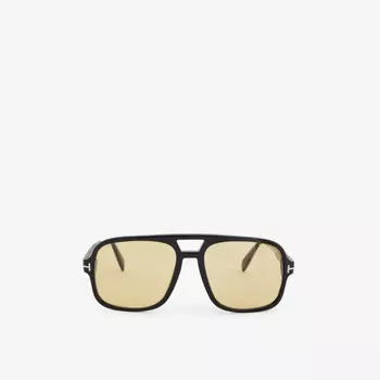 Солнцезащитные очки Ft0884 Falconer pilot в оправе из ацетата Tom Ford, черный