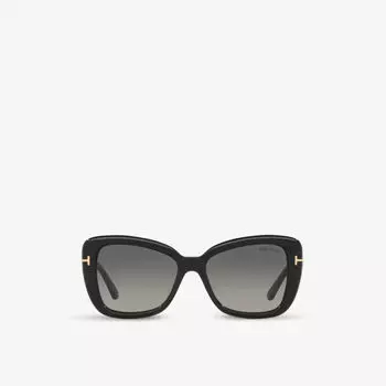 Солнцезащитные очки ft1008 в оправе-бабочке из ацетата Tom Ford, черный