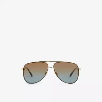 Солнцезащитные очки FT1071 Leon в металлической оправе-авиаторе Tom Ford, желтый