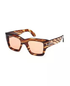 Солнцезащитные очки Ft1154 55e Tom Ford, коричневый