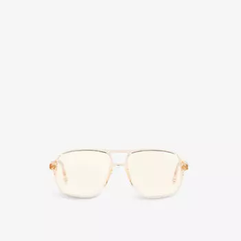 Солнцезащитные очки FT5737 в оправе-авиаторе из ацетата Tom Ford, коричневый