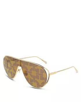 Солнцезащитные очки Gancini Lens Shield, 63 мм FERRAGAMO, желтый