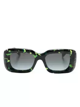 Солнцезащитные очки Gayia в прямоугольной оправе Chlo Eyewear, зеленый
