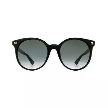 Солнцезащитные очки gg0091s 001 серые с градиентом Gucci, черный