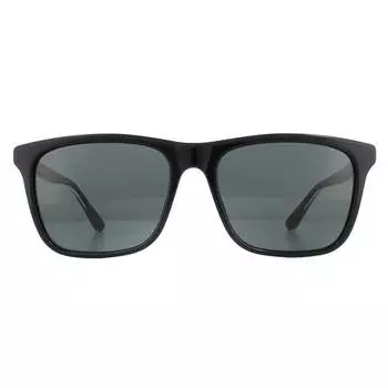 Солнцезащитные очки gg0381s 006 серые Gucci, черный