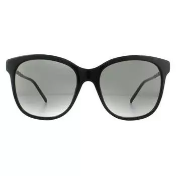 Солнцезащитные очки gg0654s 001 серые с градиентом Gucci, черный