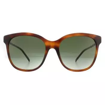 Солнцезащитные очки gg0654s 002 гавана зеленые с градиентом Gucci, коричневый
