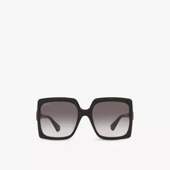 Солнцезащитные очки GG0876S в квадратной оправе из стекла и ацетата Gucci, черный
