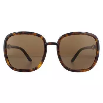 Солнцезащитные очки gg0893s 002 тёмные гавана Gucci, коричневый