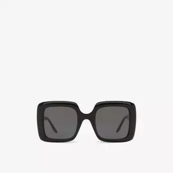 Солнцезащитные очки GG0896S в квадратной оправе из стекла и ацетата Gucci, черный
