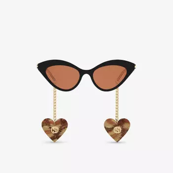 Солнцезащитные очки GG0978S в оправе «кошачий глаз» из ацетата Gucci, черный