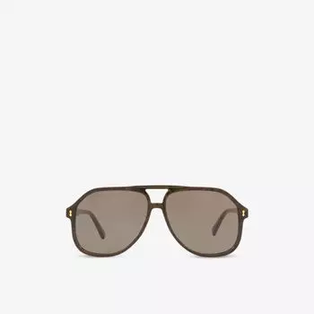 Солнцезащитные очки gg1042s в ацетатной оправе-авиаторе Gucci, синий