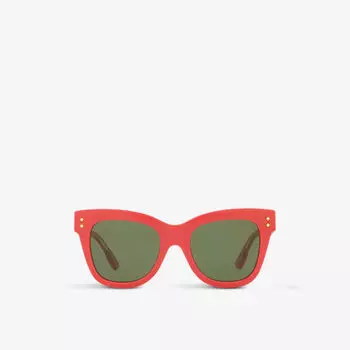 Солнцезащитные очки GG1082S из ацетата кошачьего глаза Gucci, розовый
