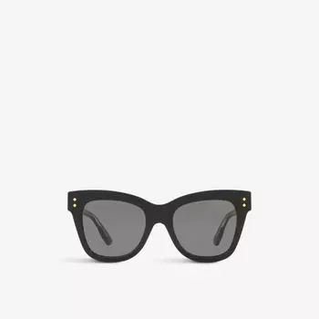 Солнцезащитные очки gg1082s из ацетата кошачьего глаза Gucci, черный