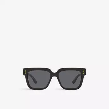 Солнцезащитные очки GG1084S в квадратной оправе из ацетата ацетата Gucci, черный
