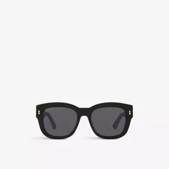 Солнцезащитные очки GG1110S в квадратной оправе из ацетата ацетата Gucci, черный