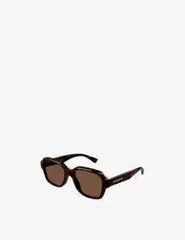 Солнцезащитные очки GG1174S в квадратной оправе Gucci, цвет Shiny Dark Havana