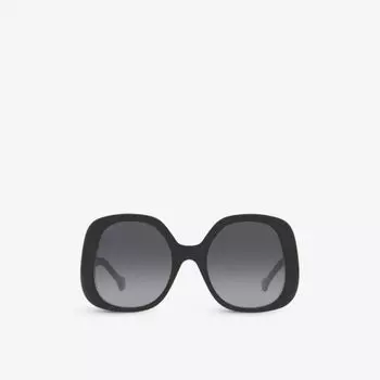 Солнцезащитные очки gg1235s в квадратной оправе из ацетата ацетата Gucci, черный